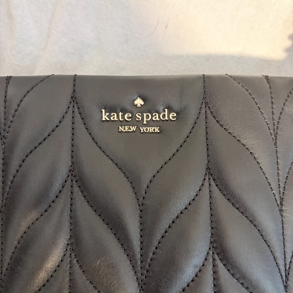 Kate Spade Briar Lane Quilted Willis Tote Bag Black Silver Handwear Chic Luxury - Picture 3 of 16
